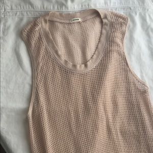 Monrow nude mesh tank small